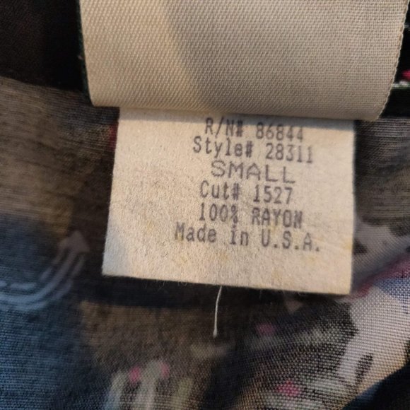 Desert West Womens Black Western Rodeo Horse Cacti Floral L/S Button Up Top S - Picture 10 of 11